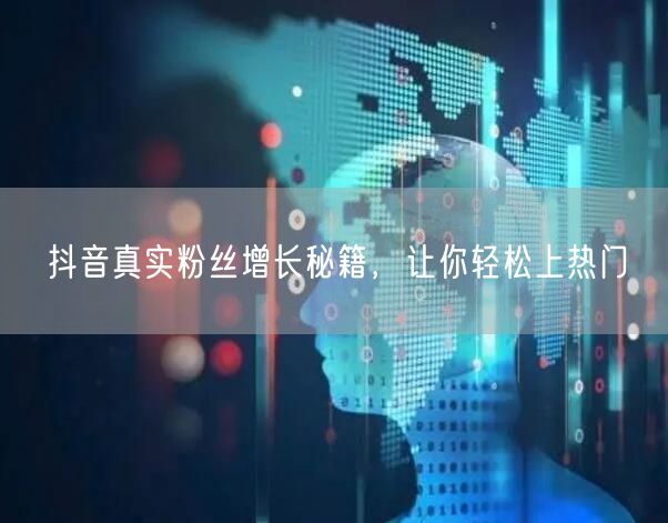 抖音真实粉丝增长秘籍，让你轻松上热门