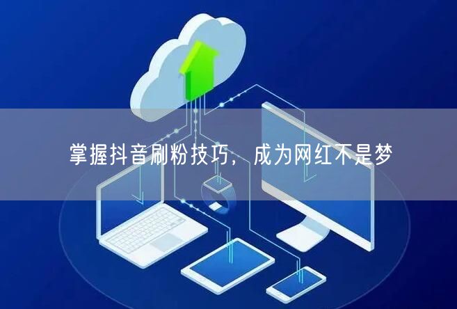 掌握抖音刷粉技巧，成为网红不是梦