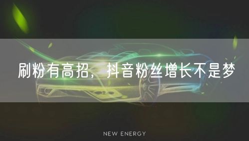 刷粉有高招，抖音粉丝增长不是梦