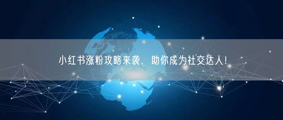 小红书涨粉攻略来袭，助你成为社交达人！